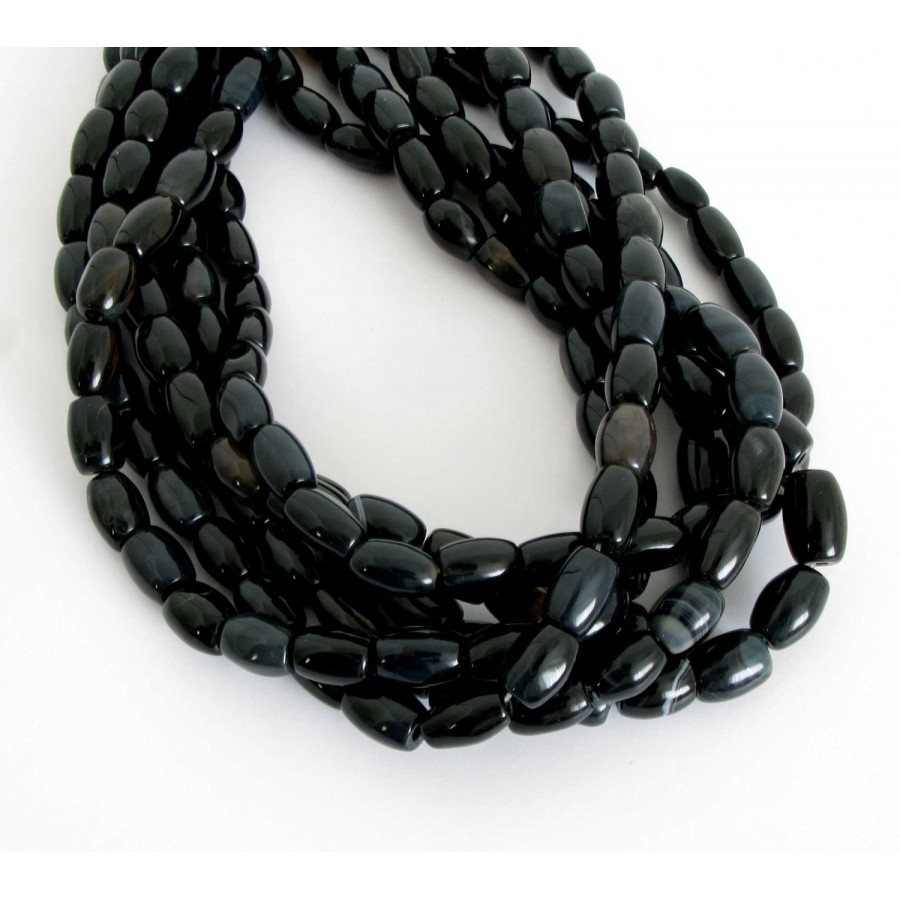 Black Aqeeq / Agate 33 8mm Beads Tasbeeh / Zikr Tasbih TS-29-4